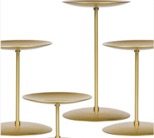 Gold Candle Holders Set of 4 Candelabra