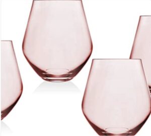 Godinger Stemless Goblet Wine Glasses