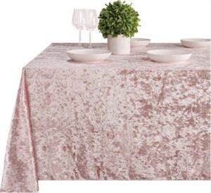 Décor Premium Velvet Tablecloth Pink