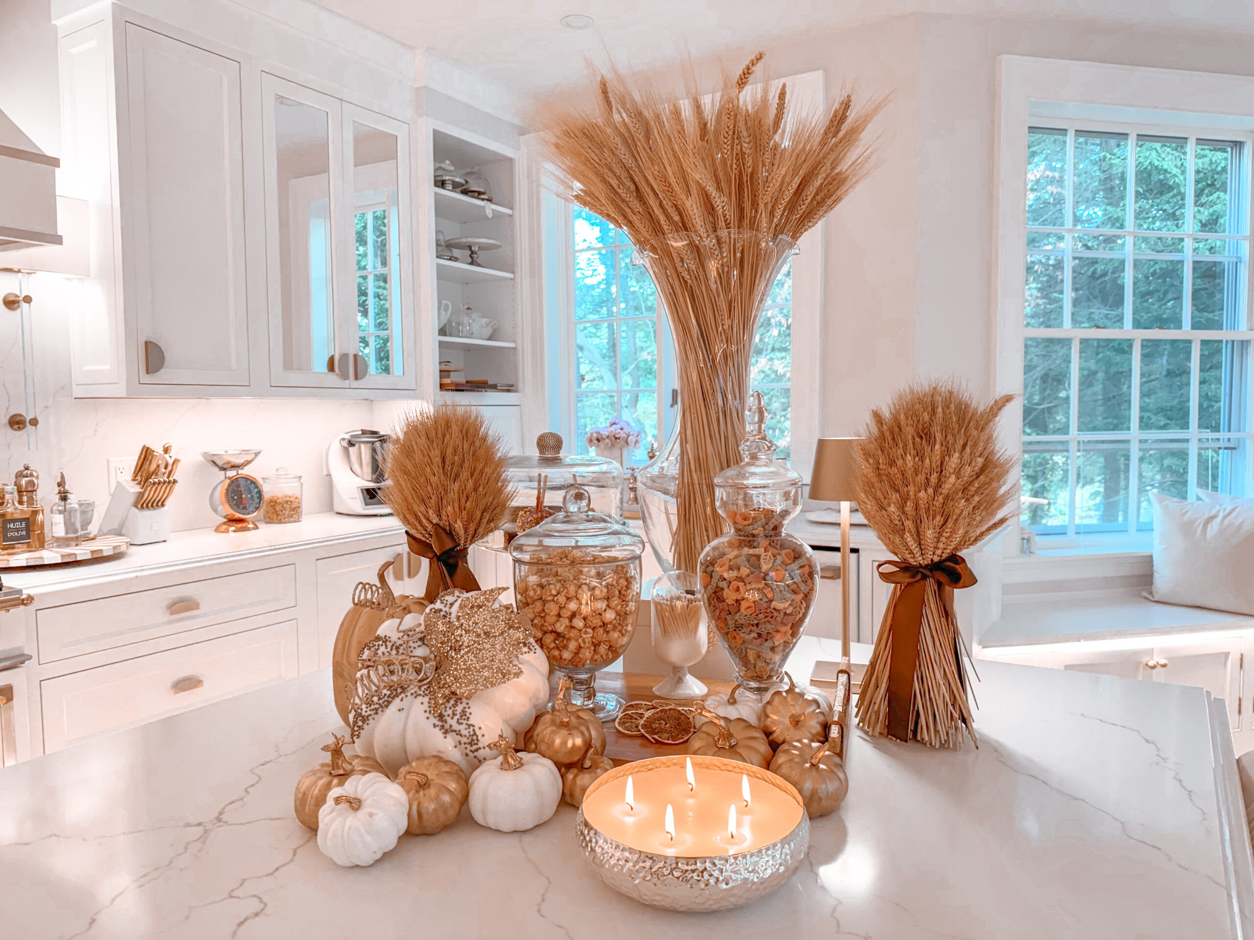 RUSTIC MEETS GLAM:A FALL KITCHEN VIGNETTE